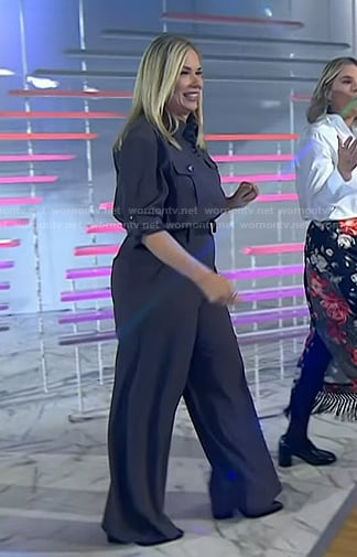 Leanne Morgan's dark grey jumpsuit on Today