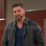 Brady’s black leather zip jacket on Days of our Lives