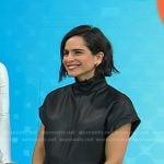 Bahar Takhtehchian’s black leather top on Today