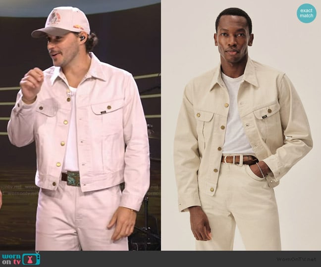 Lee Buck Mason Sateen Westerner Jacket worn by Josh Rosh on Live with Kelly and Mark