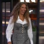Leona Lewis’s metallic tweed halter dress on The Kelly Clarkson Show