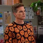 Leo’s pumpkin print sweater on Days of our Lives