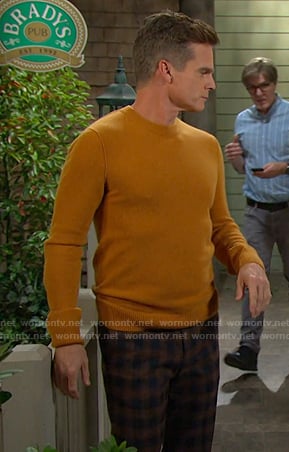 Leo's plaid pants on Days of our Lives