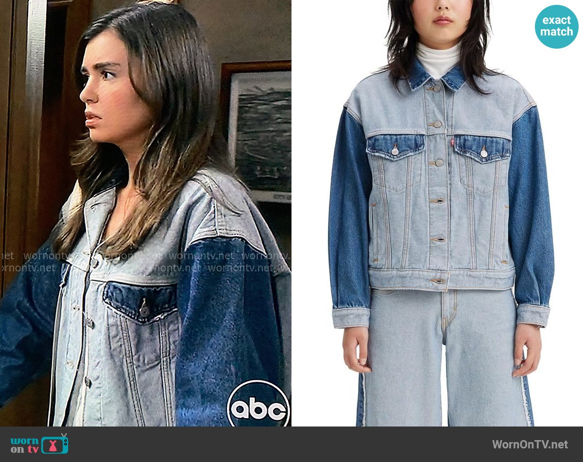 Levis Inside Out '90s Trucker Jacket worn by Emma Scorpio-Drake (Braedyn Bruner) on General Hospital