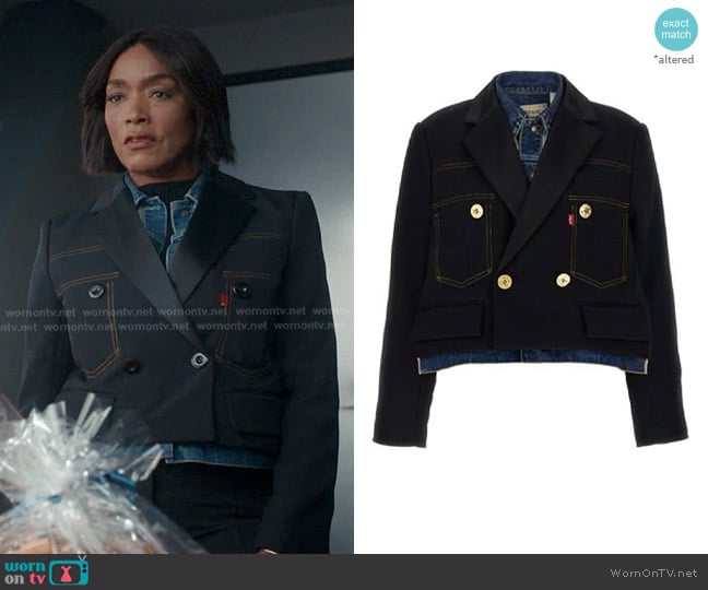 Levi's x Sacai Denim x Matelasse Twill Jacket worn by Athena Grant (Angela Bassett) on 9-1-1