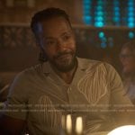 Lewis’s blue floral short sleeve shirt on Reasonable Doubt