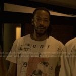 Lewis’s white print tee on Reasonable Doubt