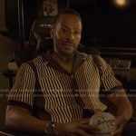 Lewis’s brown geometric print shirt on Reasonable Doubt