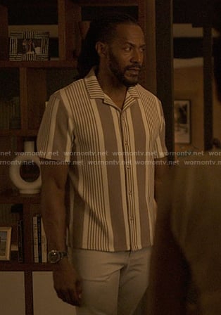 Lewis's white striped shirt on Reasonable Doubt