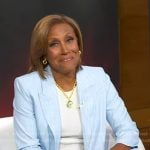 Robin's light blue blazer and pants on Good Morning America