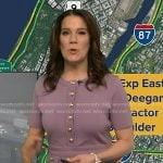 Heather’s lilac button front knit dress on Good Morning America