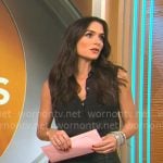 Lilia Luciano’s black croc leather skirt on CBS Mornings