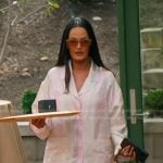 Lisa’s pink print pajama shirt and pants on The Real Housewives of Salt Lake City