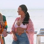 Lisa’s pink print bikini top and coverup on The Real Housewives of Salt Lake City