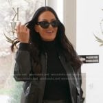 Lisa’s black leather jacket and shorts on The Real Housewives of Salt Lake City