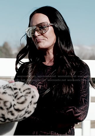Lisa's black mesh top on The Real Housewives of Salt Lake City