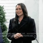 Lois’s black studded coat on General Hospital