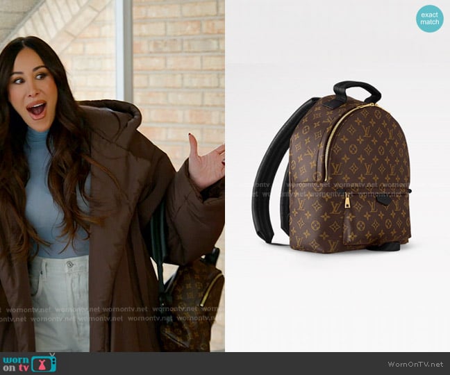 Louis Vuitton Palm Springs MM Backpack worn by Angie Katsanevas on The Real Housewives of Salt Lake City