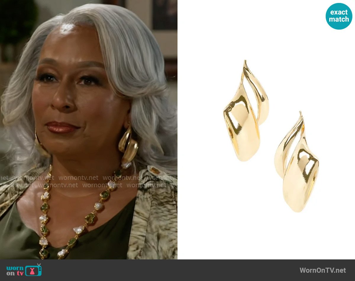 Lovers + Friends Maeve Earrings worn by Anita Dupree (Tamara Tunie) on Beyond the Gates