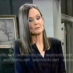 Lucy’s navy v-neck dress on General Hospital