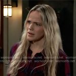 Lulu’s plaid shirt on General Hospital