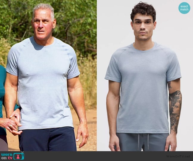 Lululemon Metal Vent Tech Short-Sleeve Shirt worn by Mel Owens on The Golden Bachelor
