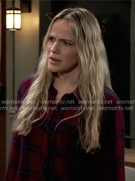 Lulu's plaid shirt on General Hospital