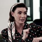Bronwyn’s black print pajama shirt on The Real Housewives of Salt Lake City