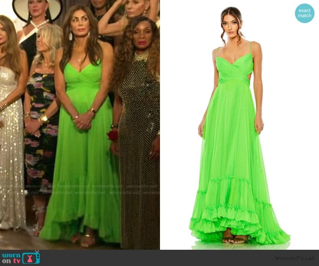 Mac Duggal 68477 Prom Tiered Ruffle Long Formal Dress worn by Terri on The Golden Bachelor