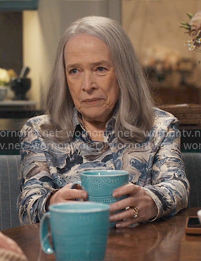 Madeline’s painted print shirt on Matlock