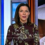 Maggie’s brown floral maxi dress on Good Morning America