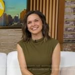 Maggie’s green ruched dress on Good Morning America