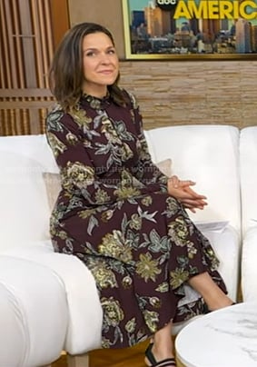 Maggie's brown floral maxi dress on Good Morning America