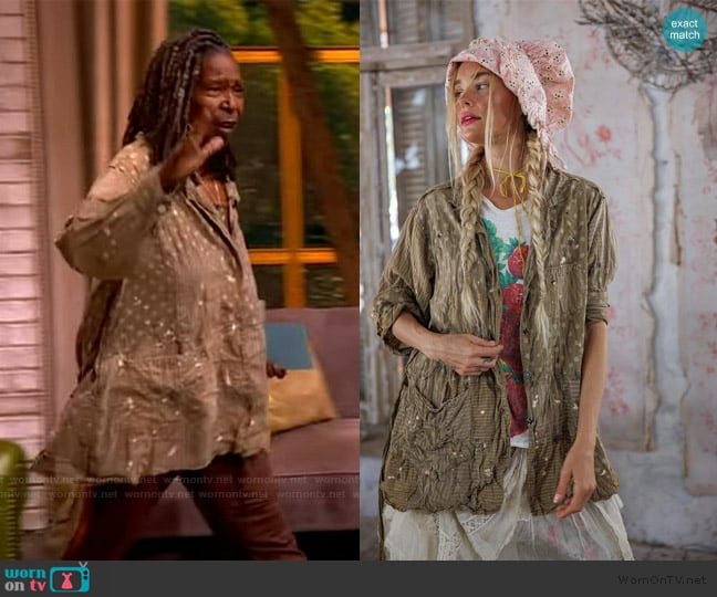Magnolia Pearl Patchwork Polka Dot Smock worn by Whoopi Goldberg on The View