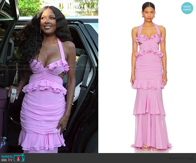 Majorelle Jerry Gown worn by Stacey Rusch on The Real Housewives of Potomac