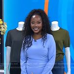 Makho’s blue asymmetric dress on Today