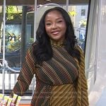Makho’s mixed stripe scarf dress on Today