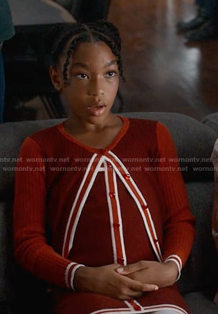 Mara’s red cardigan on 9-1-1