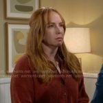 Mariah’s rust brown sweater on The Young and the Restless
