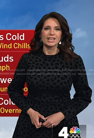 Maria's black heart velvet dress on Today