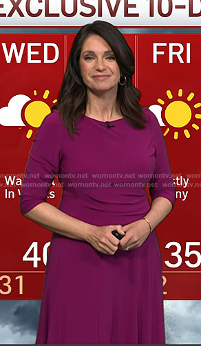 Maria's purple 3/4 sleeve dress on Today