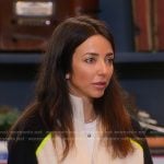 Marie’s coloblock zip sweater on Selling Sunset