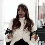 Mary’s white cable knit sweater on The Real Housewives of Salt Lake City