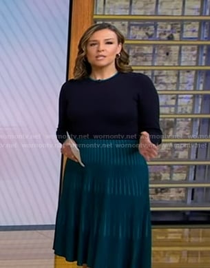 Mary’s blue knit midi dress on Good Morning America