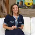 Mary’s navy denim trim dress on Good Morning America