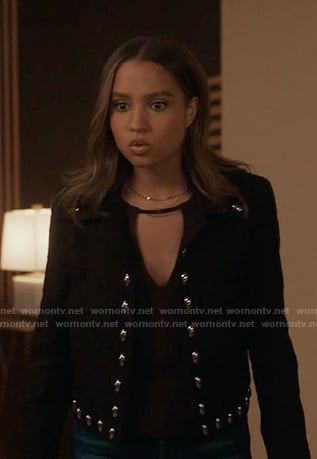 May's black studded jacket on 9-1-1