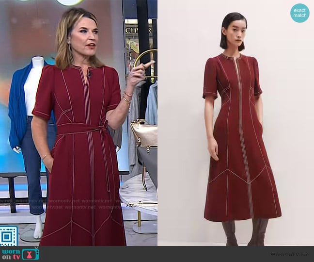 Me + Em Midi Dress + Belt worn by Savannah Guthrie on Today