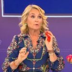 Meaghan B Murphy’s blue floral tie waist dress on Tamron Hall Show