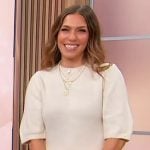 Melissa’s white fringe hem sweater on Sherri