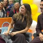 Melissa’s brown v-neck dress on Today